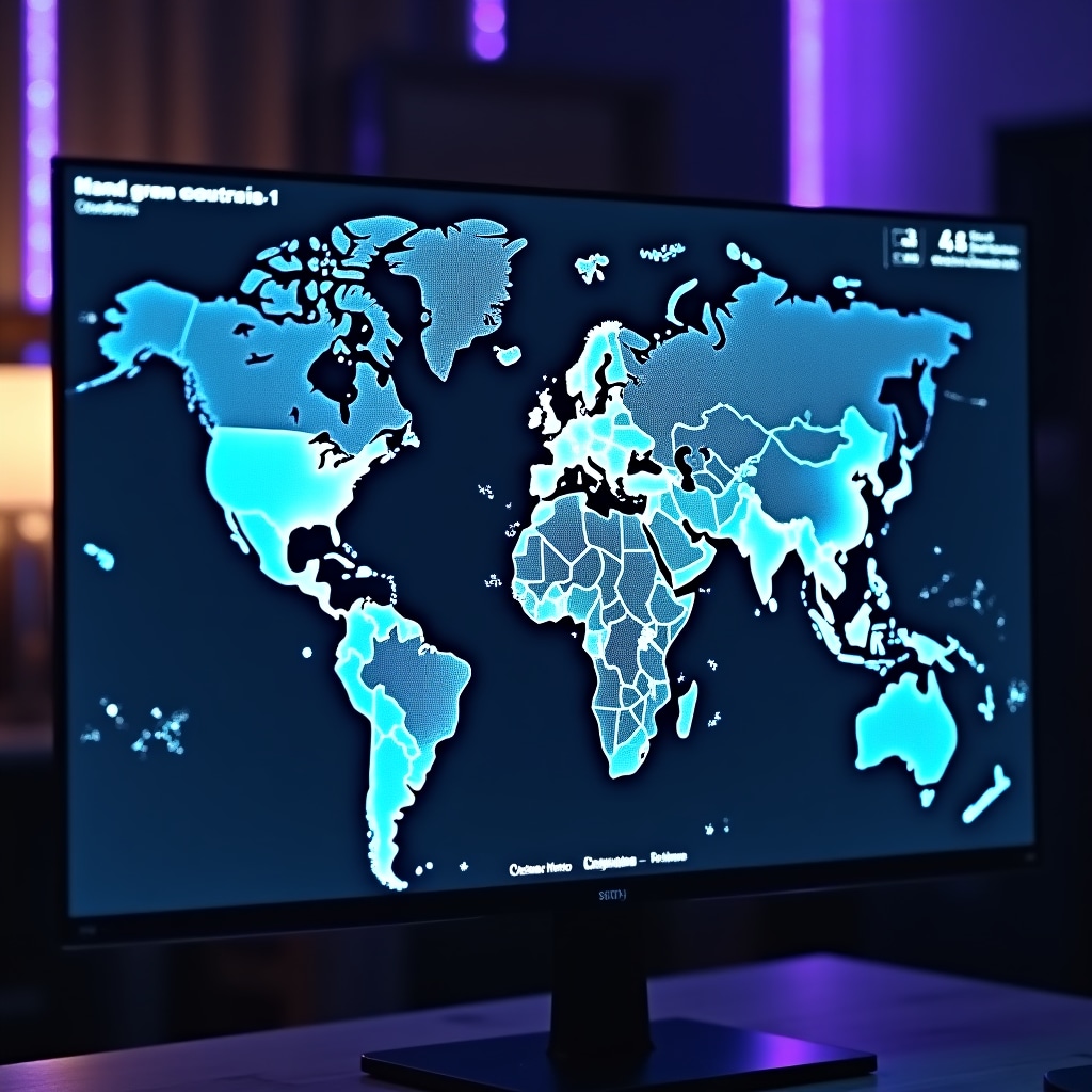 Mappa di provenienza degli ospiti di un bed and breakfast con distribuzione geografica internazionale